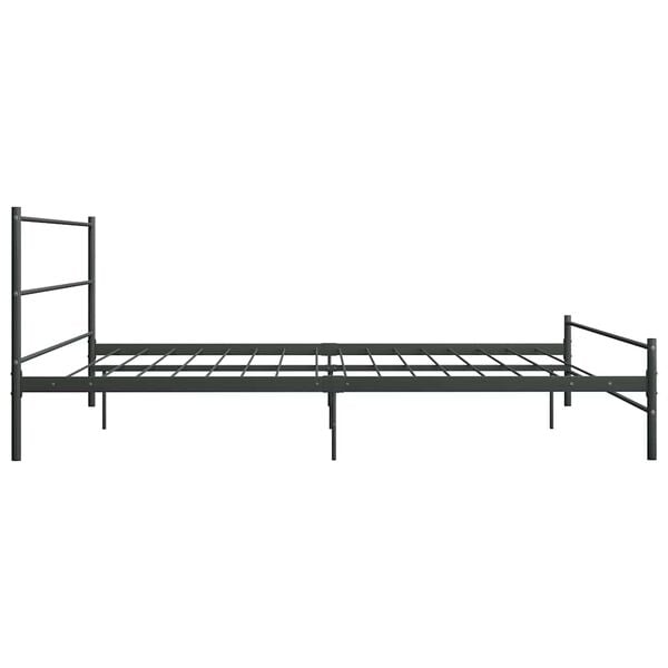 vidaXL Bed Frame Grey Metal Super King Tough Bed Frame Rectangular