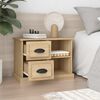 vidaXL Bedside Cabinet Sonoma Oak Engineered wood Compact