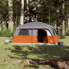 vidaXL Family Tent Cabin 8-Person Gray and Orange Waterproof