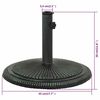 vidaXL Umbrella Base Green Cast Iron Portable Round Traditional