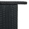 vidaXL Bar Table Black PE rattan Standard Tough Bar Table