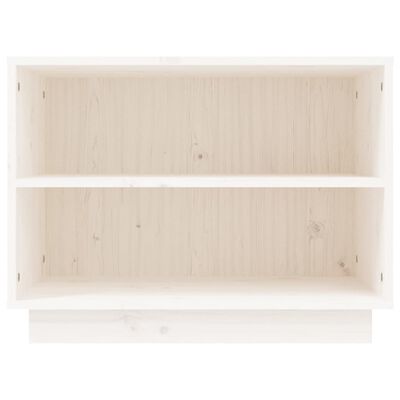 vidaXL Shoe Cabinet White 23.6"x13.4"x17.7" Solid Wood Pine