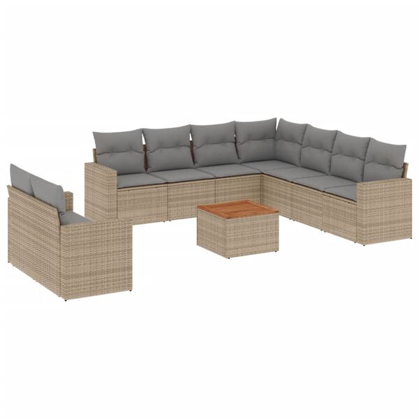 vidaXL Garden Sofa Set Mix beige
