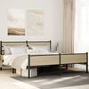 vidaXL Bed Frame Sonoma oak Steel, engineered wood Double Bed Frame