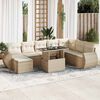 vidaXL Garden Sofa Set Beige and Cream White