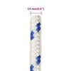 vidaXL Boat Rope White 0.55 " 328.1 ' Polypropylene