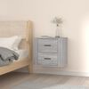vidaXL Wall-mounted Bedside Cabinet Grey Sonoma Engineered wood
