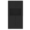 vidaXL Highboard Black Engineered wood Large Highboard Rectangular