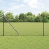vidaXL Fence with Posts Gray 4.6'x 82'PVC-coated steel