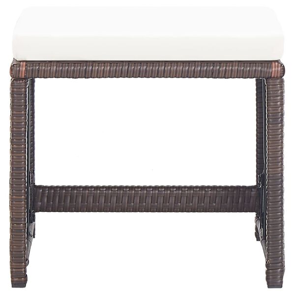 vidaXL Garden Stool Brown, Cream White