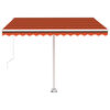 vidaXL Retractable Awning Orange and Brown
