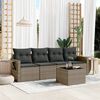 vidaXL Garden Sofa Set Grey, Dark Grey