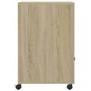 vidaXL Printer Stand with Wheels Sonoma Oak 23.6"x18.9"x29.1"