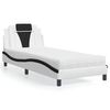 vidaXL Bed White and Black