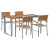 vidaXL Garden Dining Set 5 pcs Gray and brown 63" x 31.5" x 29.5