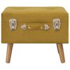 vidaXL Stool Mustard yellow and gold Velvet, solid pinewood Small