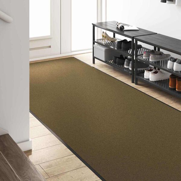 vidaXL Doormat Other Brown and Black 47.2" x 157.5" Polyamide and PVC