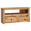 vidaXL Corner TV Cabinet Natural wood color Solid pinewood Medium