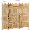 vidaXL Hand carved 5-Panel Room Divider 78.7"x65" Solid Mango Wood