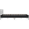 vidaXL Bed Frame Black Engineered wood and metal Full Durable