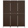 vidaXL Room Divider 3 Panels Brown Poly Rattan