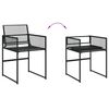 vidaXL Garden Dining Set Black