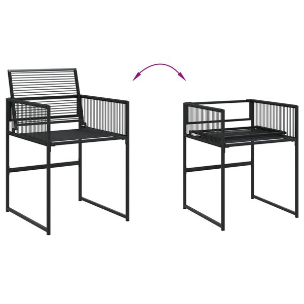 vidaXL Garden Dining Set Black