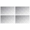 vidaXL Stair Tread Rectangular 4 pcs Silver 27.56 x 15.75 in Aluminium