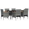 vidaXL Garden Dining Set Grey and Black