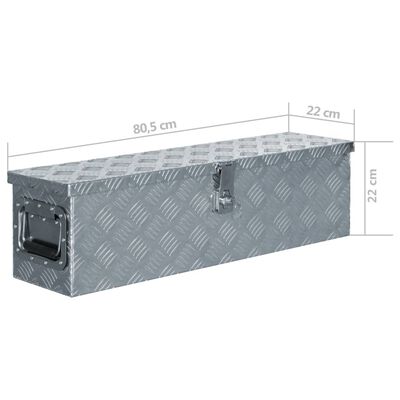 vidaXL Aluminum Box 31.7"x8.7"x8.7" Silver