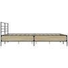 vidaXL Bed Frame Sonoma oak Engineered wood, metal 63 x 79 in Durable