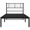 vidaXL Metal Bed Frame Black Powder-Coated Steel Small Single