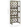 vidaXL Trellis Gray Solid fir wood 21.7x11.8x55.1 in Shelving Trellis