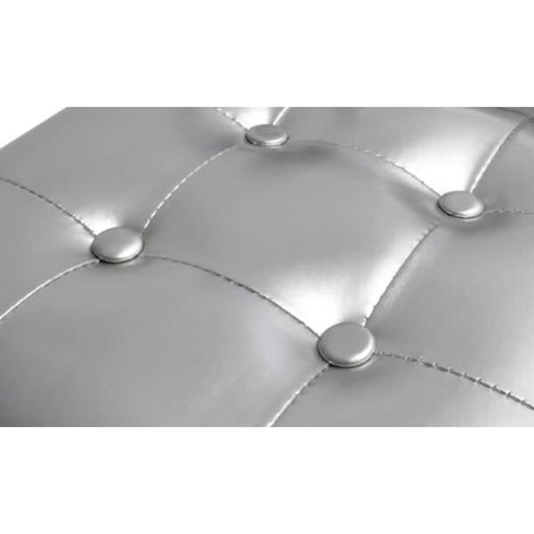 vidaXL Chesterfield Set of 2 Silver Wood Standard Durable