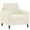 vidaXL Sofa Set Cream Velvet (100% polyester), metal, plywood Large