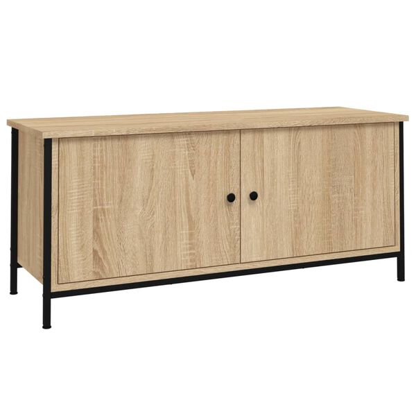 vidaXL TV Cabinet Sonoma Oak Engineered wood, steel Medium TV Cabinet