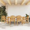 vidaXL Garden Dining Set Natural Teak Solid Teak wood 7 Piece Stackable