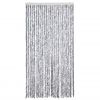 vidaXL Fly Curtain White and Grey 39.4x90.6" Chenille
