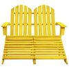 vidaXL Garden Chair Yellow Solid fir wood 2-seater, Standard size