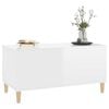 vidaXL Coffee Table High gloss white Engineered wood, solid eucalyptus wood