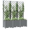 vidaXL Garden Planter Light grey Polypropylene 47.2 x 15.7 x 53.5 in