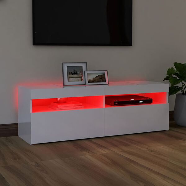vidaXL TV Cabinet High gloss white Engineered wood Standard TV Cabinet