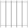 vidaXL 5-Panel Room Divider White 78.7"x78.7" Fabric