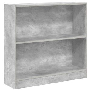 vidaXL Bookshelf Concrete Grey Engineered Wood Compact Bookshelf