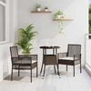 vidaXL Garden Dining Set 3 pcs Brown Poly rattan
