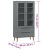 vidaXL Display Cabinet Grey