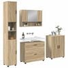 vidaXL Bathroom Furniture Set with Drawer with Shelf 4 pcs Sonoma Oak