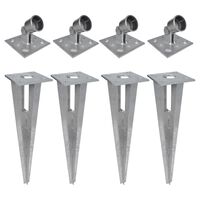 vidaXL Strive Post Spikes 4 pcs Steel