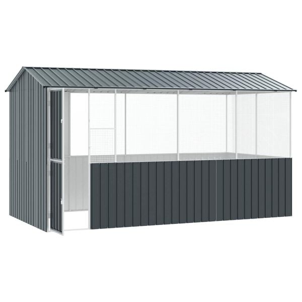 vidaXL Bird Cage Anthracite 410 x 210 x 230 cm Galvanized steel