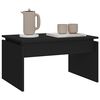 vidaXL Coffee Table Black Engineered wood 26.8x19.7x15.0 in Sturdy